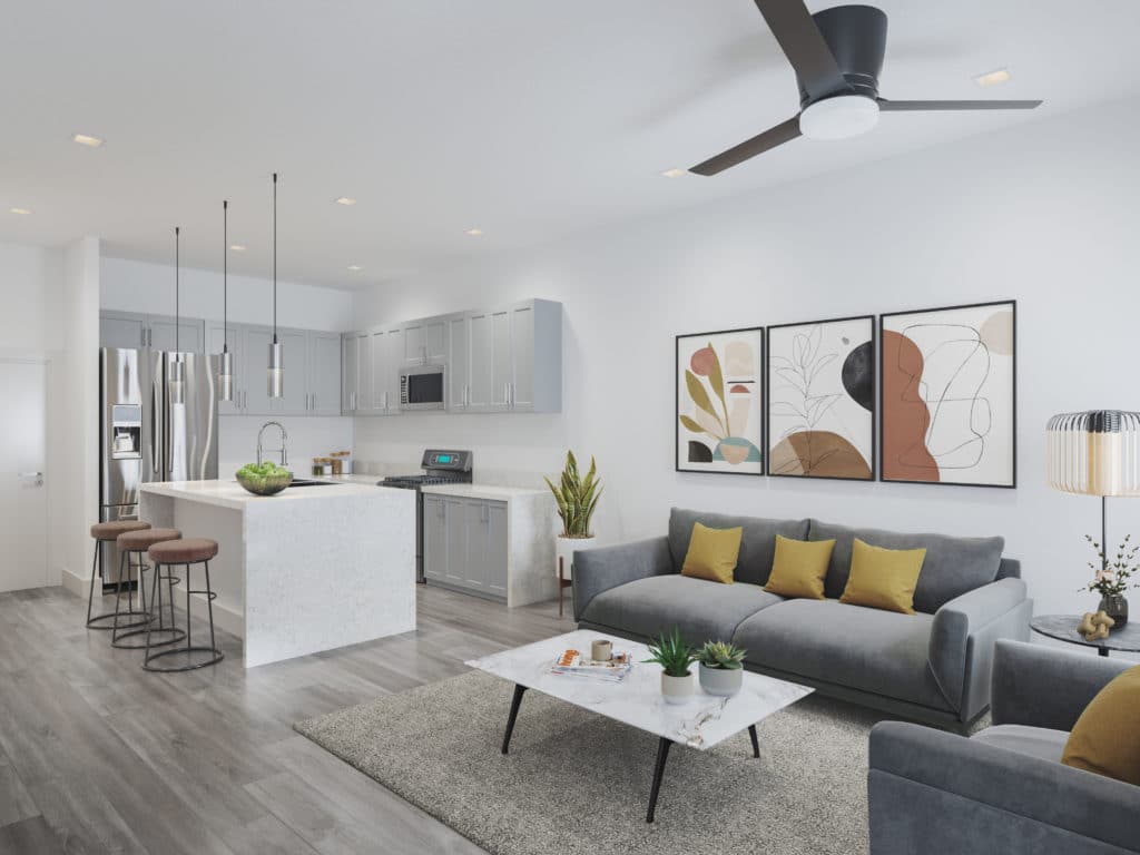 Interior of Unit B at Thrive by Edward Homes